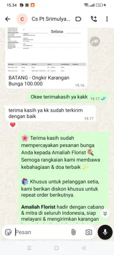 Testimonial Papan Bunga pasirmae