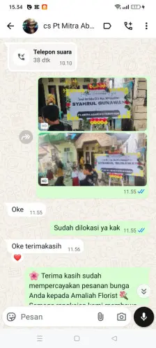 Testimonial Papan Bunga pasirmae