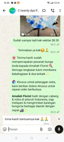 Testimonial Standing Flower pasirmae